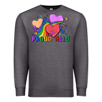 Charcoal Heather proud ally Premium Sweatshirt - MaliasSmallBusiness