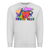 Dove Grey proud ally Premium Sweatshirt - MaliasSmallBusiness