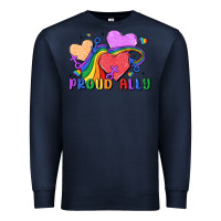 Navy proud ally Premium Sweatshirt - MaliasSmallBusiness