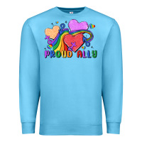 Ocean Blue proud ally Premium Sweatshirt - MaliasSmallBusiness