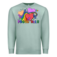 Seafoam proud ally Premium Sweatshirt - MaliasSmallBusiness