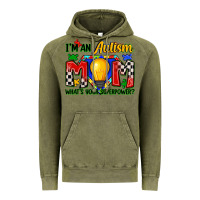 Vintage Olive i'm an autism mom what's your superpower Vintage Hoodie - Zillion Design Studio