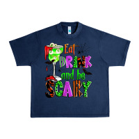 Navy eat drink and be scary Urban Heavy Tee - Zillion Design Studio