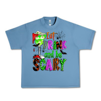Pebble Blue eat drink and be scary Urban Heavy Tee - Zillion Design Studio