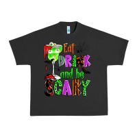 Pigment Black eat drink and be scary Urban Heavy Tee - Zillion Design Studio