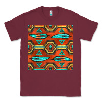 Burgundy native american aztec seamless pattern 2 Classic Tee - BundleAndBundleShop