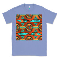 Colony Blue native american aztec seamless pattern 2 Classic Tee - BundleAndBundleShop