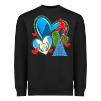 Black guatemala hearts Heavyweight Sweatshirt - texasbilliewilder