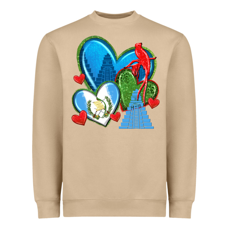 Guatemala Hearts Heavyweight Sweatshirt by texasbilliewilder | Teevron