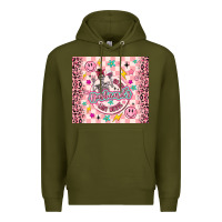 Army Green on my husbunds last nerve pink Premium Hoodie - MaliasSmallBusiness