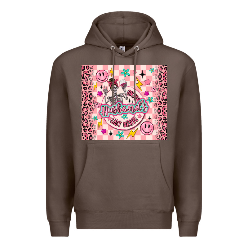 On My Husbunds Last Nerve Pink Premium Hoodie by MaliasSmallBusiness | Teevron