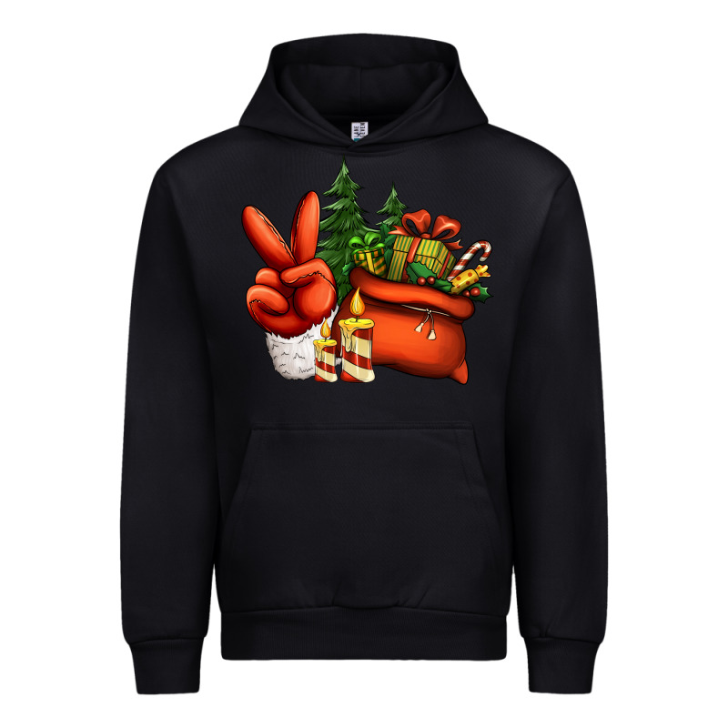 Christmas Santa Claus Peace Hand Urban Hoodie by Jasminsmagicworld | Teevron