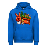 Cobalt christmas santa claus peace hand Urban Hoodie - Jasminsmagicworld