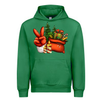 Emerald christmas santa claus peace hand Urban Hoodie - Jasminsmagicworld