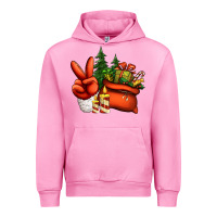 Fuchsia Pink christmas santa claus peace hand Urban Hoodie - Jasminsmagicworld