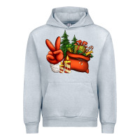 Heather Grey christmas santa claus peace hand Urban Hoodie - Jasminsmagicworld