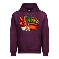 Mauve Wine christmas santa claus peace hand Urban Hoodie - Jasminsmagicworld