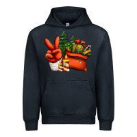 Navy christmas santa claus peace hand Urban Hoodie - Jasminsmagicworld