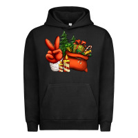 Pigment Black christmas santa claus peace hand Urban Hoodie - Jasminsmagicworld