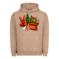 Pigment Burro christmas santa claus peace hand Urban Hoodie - Jasminsmagicworld