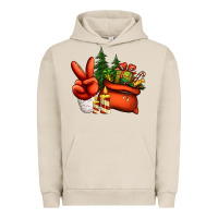 Pigment French Oak christmas santa claus peace hand Urban Hoodie - Jasminsmagicworld