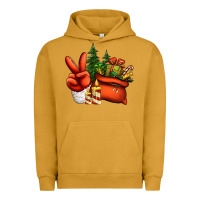 Pigment Peanut Butter christmas santa claus peace hand Urban Hoodie - Jasminsmagicworld