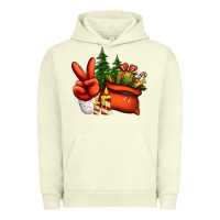 Pigment Pistachio christmas santa claus peace hand Urban Hoodie - Jasminsmagicworld