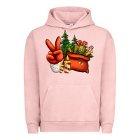 Pigment Salmon christmas santa claus peace hand Urban Hoodie - Jasminsmagicworld