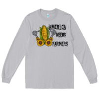 Moon Dust america needs farmers Long Sleeve Tee - CowhideDigitalArt