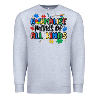 Heather Grey normalize minds of all kinds Premium Sweatshirt - MaliasSmallBusiness