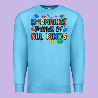 Normalize Minds Of All Kinds Premium Sweatshirt Designed By Maliassmallbusiness