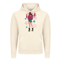 Vintage Artic western pink with stars and cowgirl Vintage Hoodie - texasbilliewilder