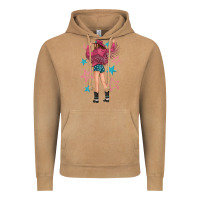 Vintage Camel western pink with stars and cowgirl Vintage Hoodie - texasbilliewilder