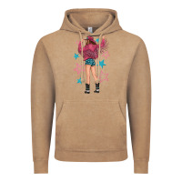 Vintage Coffee western pink with stars and cowgirl Vintage Hoodie - texasbilliewilder