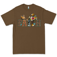 Cacao faith cross and butterfly with sunflower leopard and roses Premium Tee - Artiststas