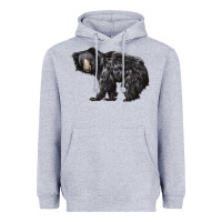 Heather Grey Sloth Bear Heavyweight Hoodie - LillyAllenDesigns