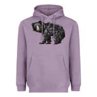 Lavender Sloth Bear Heavyweight Hoodie - LillyAllenDesigns