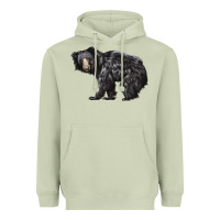 Matcha Sloth Bear Heavyweight Hoodie - LillyAllenDesigns