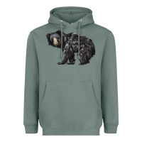 Sage Sloth Bear Heavyweight Hoodie - LillyAllenDesigns