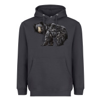 Smoke Sloth Bear Heavyweight Hoodie - LillyAllenDesigns