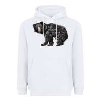 White Sloth Bear Heavyweight Hoodie - LillyAllenDesigns