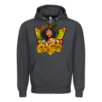 Smoke butterfly afro woman juneteenth Zipper Hoodie - AdoDesignShop