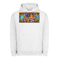 Pigment Lunar Rock bison amerıcan flag  license plate template Urban Hoodie - BarkalooDesign