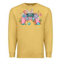 Antique Gold happy easter Premium Sweatshirt - MaliasSmallBusiness