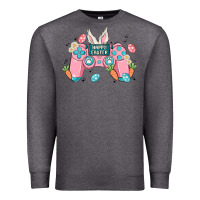 Charcoal Heather happy easter Premium Sweatshirt - MaliasSmallBusiness