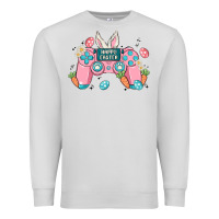 Dove Grey happy easter Premium Sweatshirt - MaliasSmallBusiness
