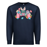 Navy happy easter Premium Sweatshirt - MaliasSmallBusiness