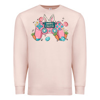 Pale Pink happy easter Premium Sweatshirt - MaliasSmallBusiness