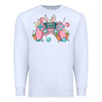 White happy easter Premium Sweatshirt - MaliasSmallBusiness