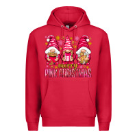 Cardinal Merry pink Christmas gnomes Premium Hoodie - NancyCooperArtShop
